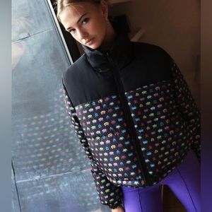 Zara Space Invaders Reversible Puffer XS